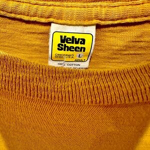 Velva Sheen mustard t-shirt
